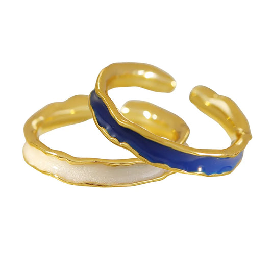 French Vintage Enamel Ring