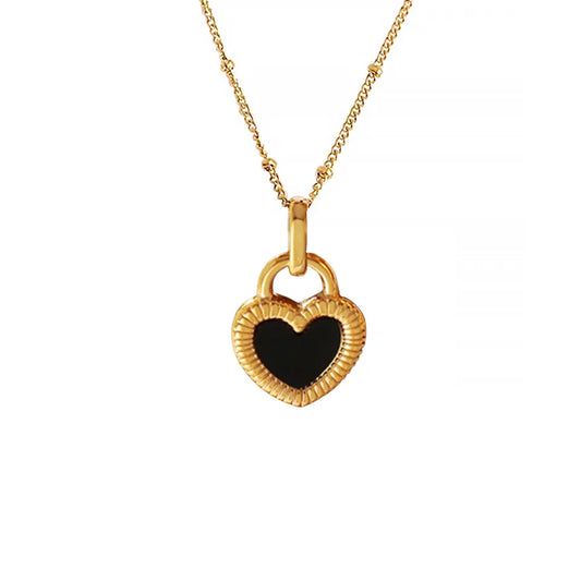 Double-sided Heart Pendant Necklace