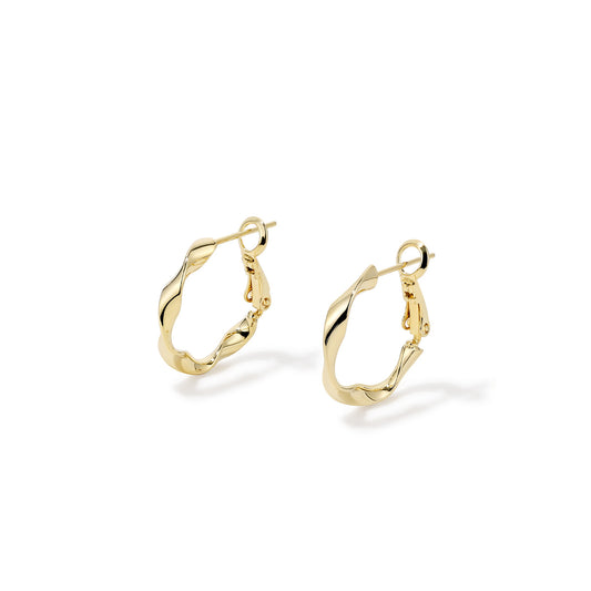 Irregular Twisted Hoop Earrings