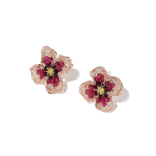 Enchanted Crystal Flower Earrings