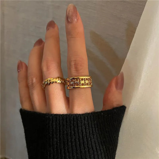 Gold Plated Twisted Knot Ring