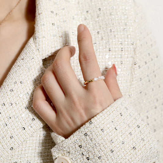 Freshwater Pearl Anchor Ring