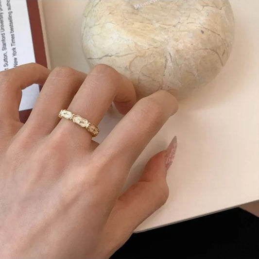 French Vintage Enamel Cross Ring