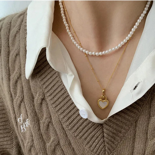 Double-sided Heart Pendant Necklace