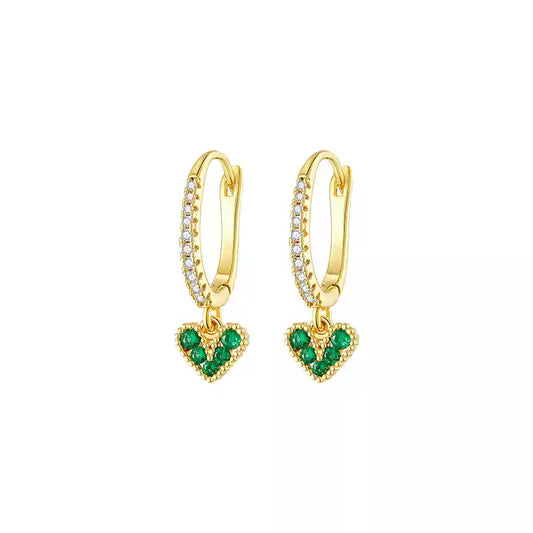 Heart Drop Earrings - Chic Gold-Tone Jewelry