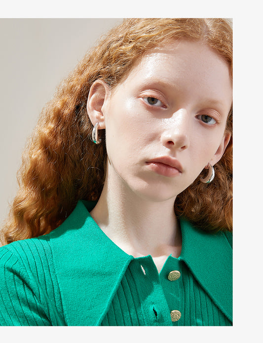 Dome Medium Hoop Earrings