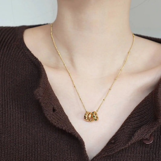 Emerald Heart Pendant Necklace