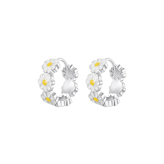 Daisy Hoop Earrings