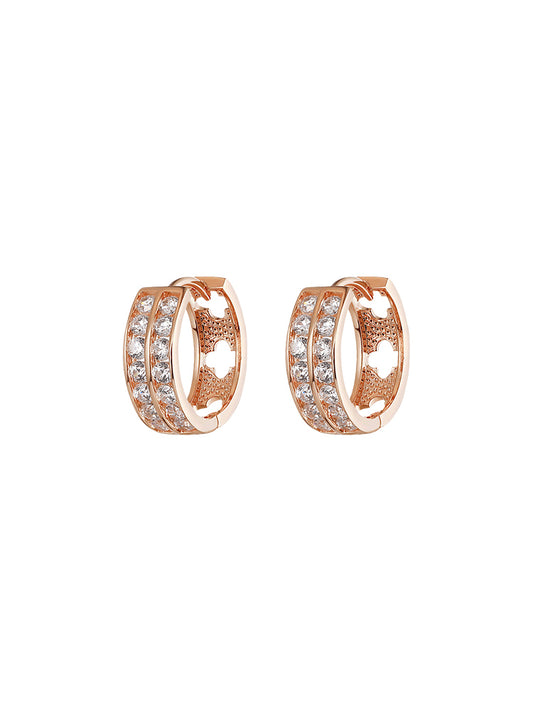 Radiant Rose Gold Hoop Earrings
