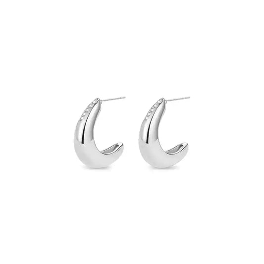Dome Medium Hoop Earrings