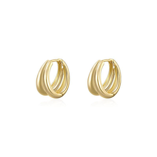Gold Double Hoop Earrings