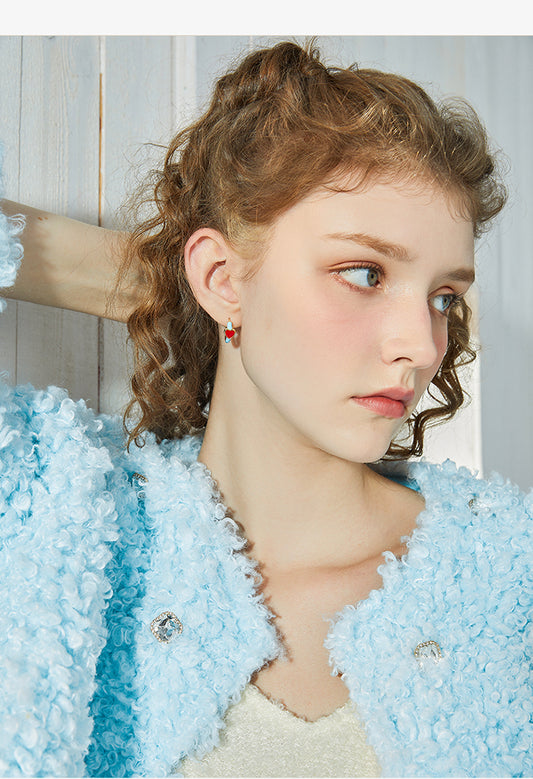 Enamel Heart Earrings
