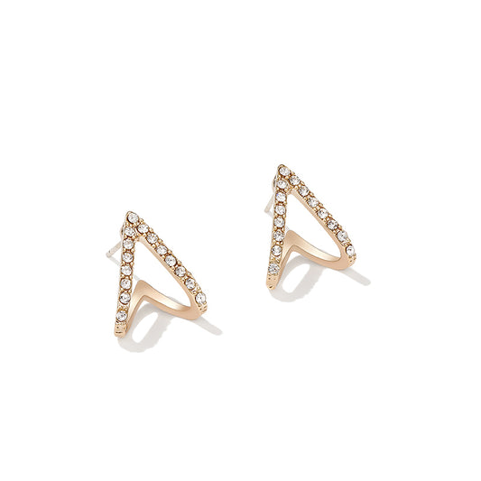 Geometric Heart Stud Earrings