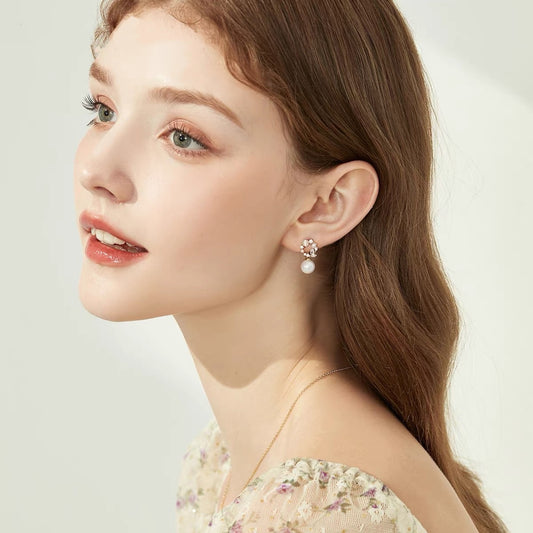 2024 French-Inspired Pearl Stud Earrings
