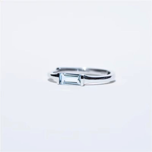 Topaz Minimalist AdjustableOpen Ring