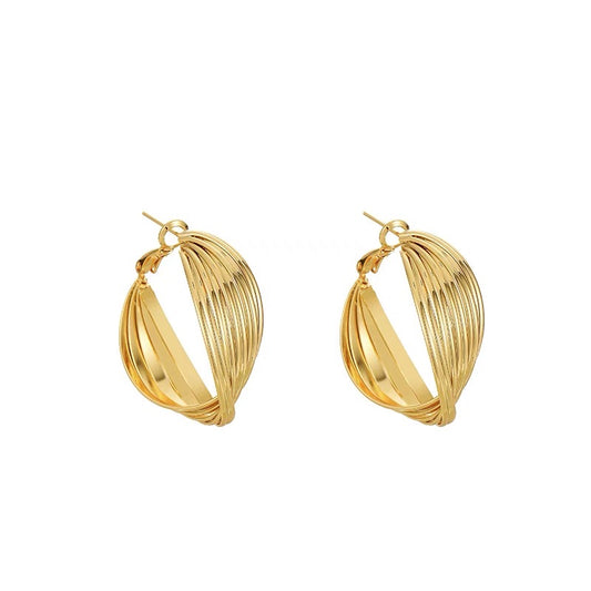 Gold Luxury Retro Hoop Earrings