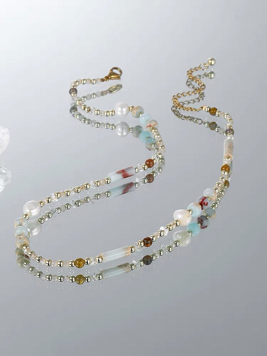 Colorful Glass Beaded Necklace