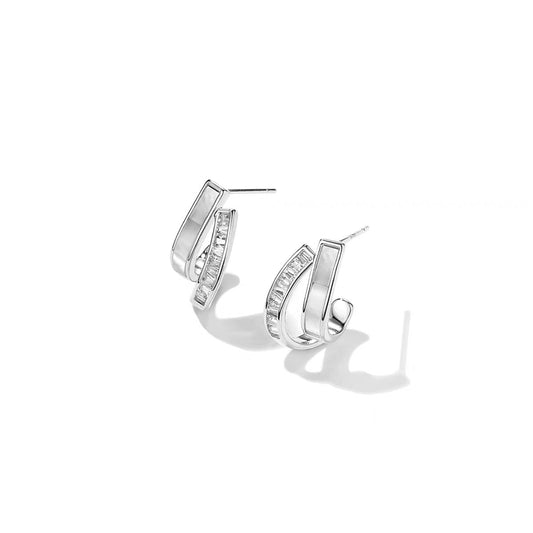 Double-Layer Shell Stud Earrings