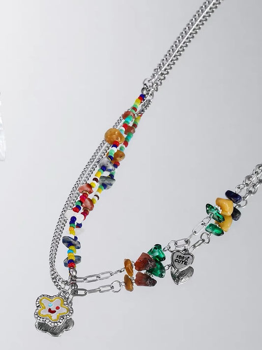 Colorful Dopamine Beaded Necklace