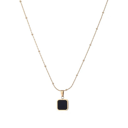 Gold Geometric Pendant Necklace