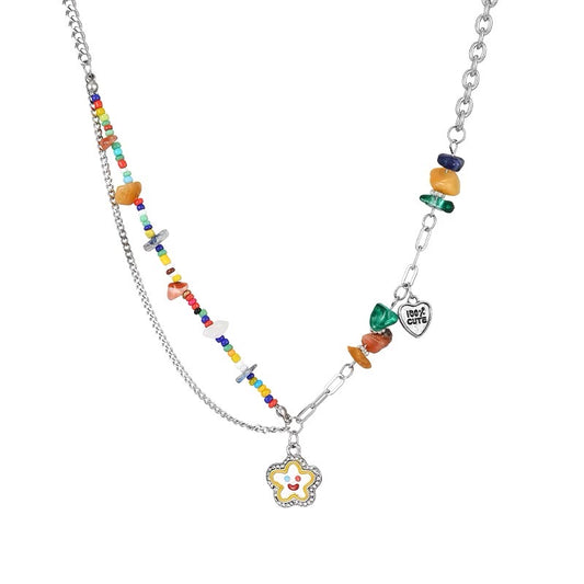 Colorful Dopamine Beaded Necklace