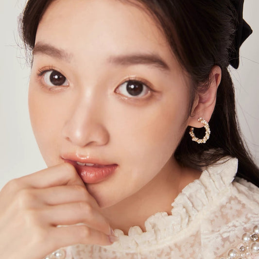 Luxury Pearl Hoop Earrings