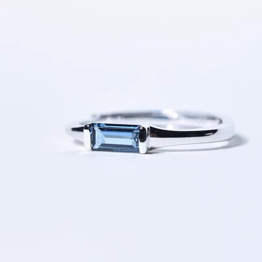 Topaz Minimalist AdjustableOpen Ring