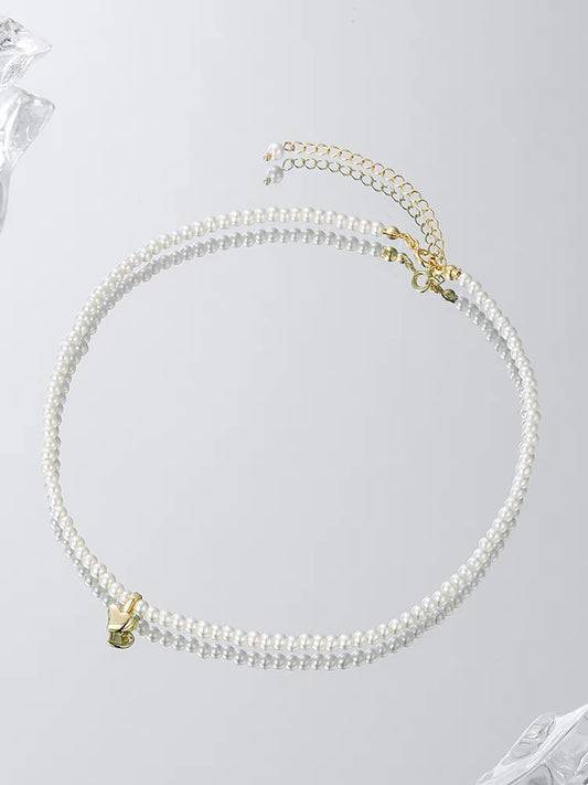 Heart-Shaped Pearl Necklace