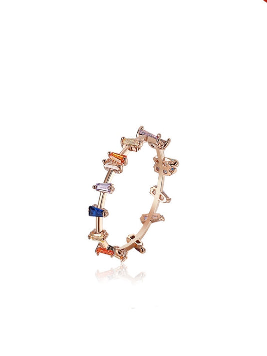 Japanese-Style Colorful Luxury Ring for Women