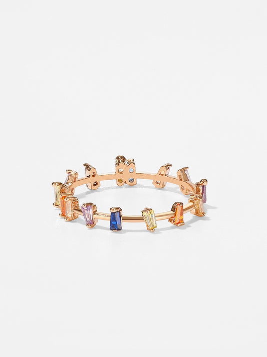 Japanese-Style Colorful Luxury Ring for Women