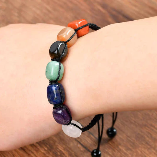 Vibrant Natural Stone Crystal Beaded Bracelet