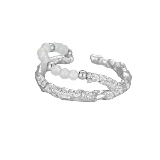 Original 925 Sterling Silver Jade Ring