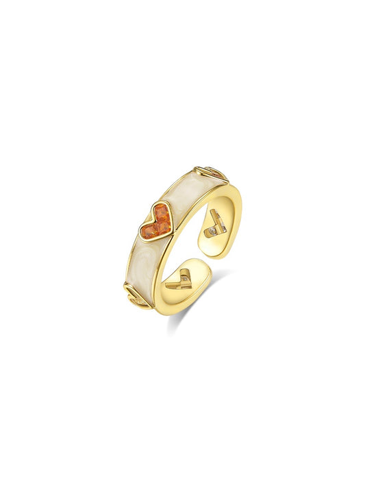 Heart Open-Band Ring – Trendy & Elegant 2024 Design