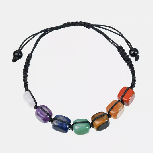 Vibrant Natural Stone Crystal Beaded Bracelet