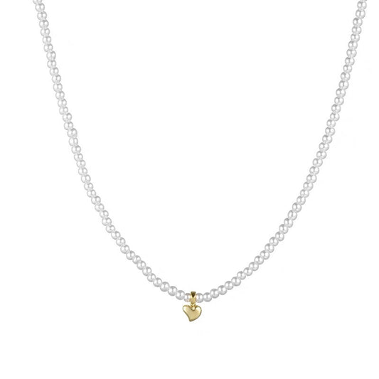 Heart-Shaped Pearl Necklace