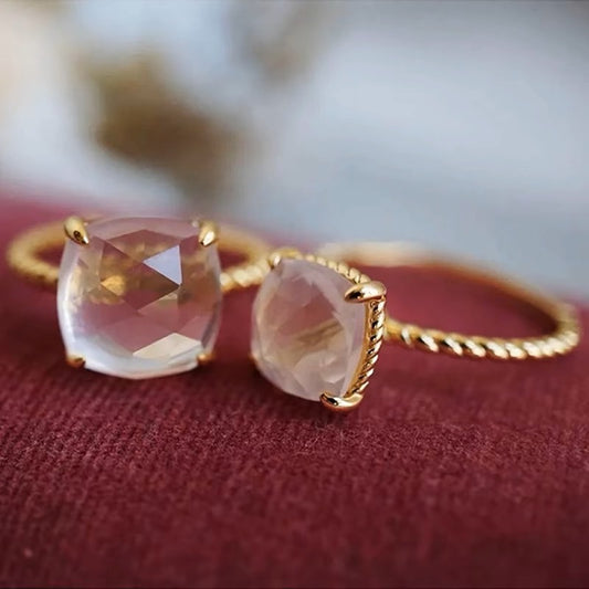 Pink Quartz S925 Sterling Silver Ring