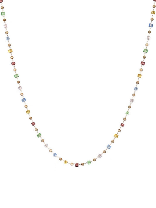 Colorful Dopamine Crystal Beaded Necklace