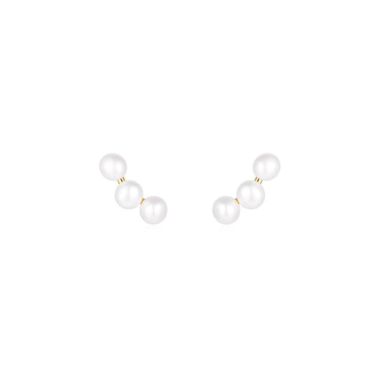Minimalist Natural Pearl Stud Earrings