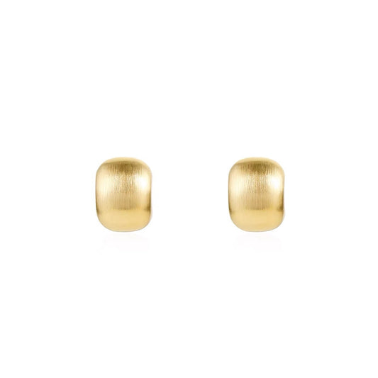 Retro Matte Stud Earrings in S925 Sterling Silver
