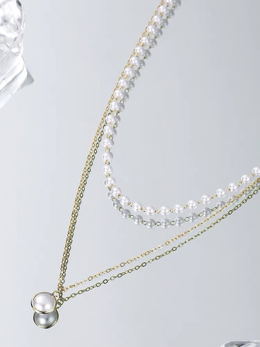 Double-Layer Pearl Necklace