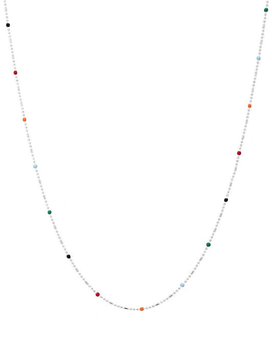 Colorful Dopamine Rainbow Beaded Necklace