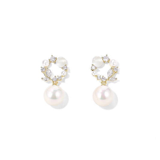 2024 French-Inspired Pearl Stud Earrings