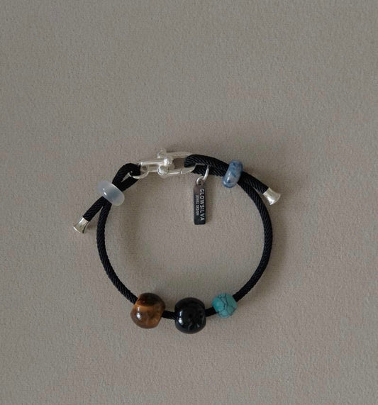 Vintage Natural Stone Bracelet - Unisex Handmade