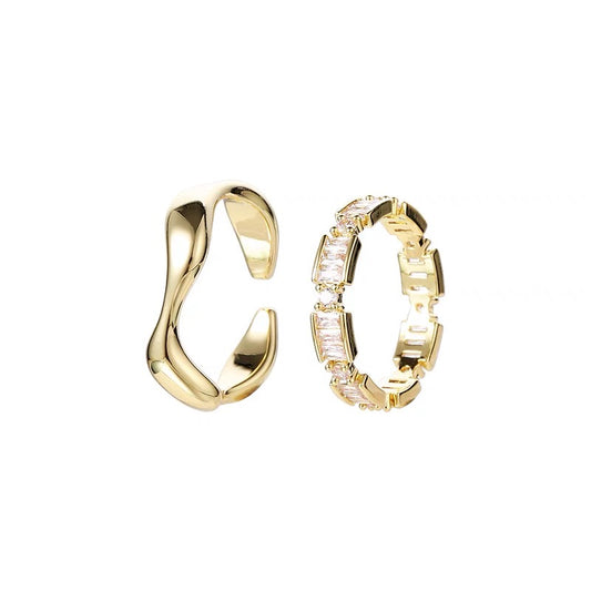 Two-Piece Gold Ring Set
