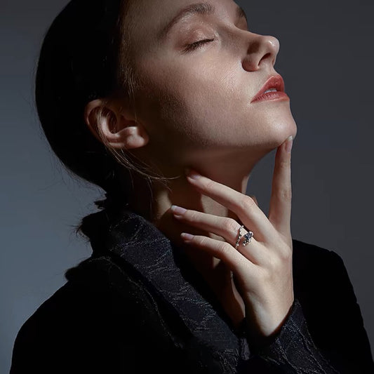 Open-Ended Gemstone Minimalist Ring