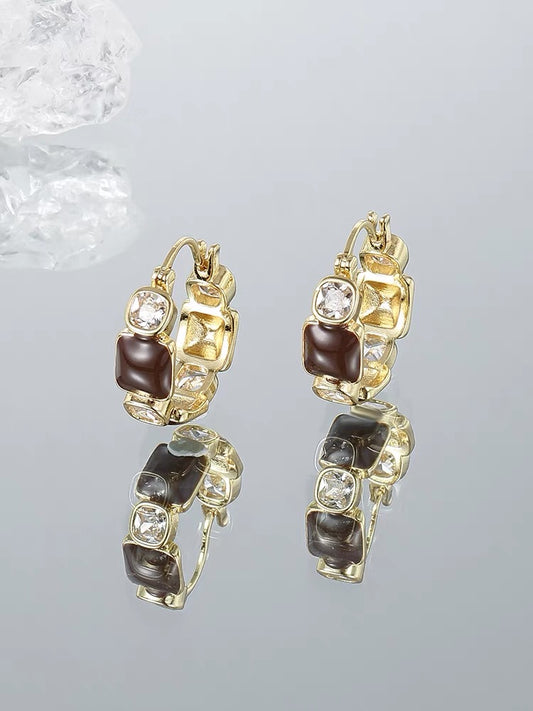 Maillard-Inspired Gold FrenchVintage Earrings