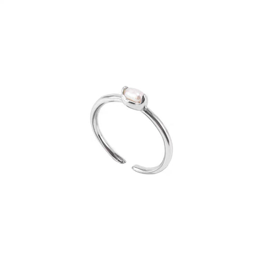 Pure Silver Freshwater Pearl Ring