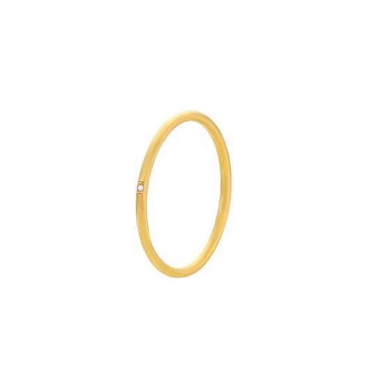 Ultra-Thin Gold-Plated Zirconia Ring