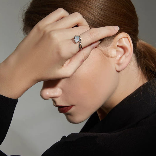 S925 Sterling Silver Opal Ring