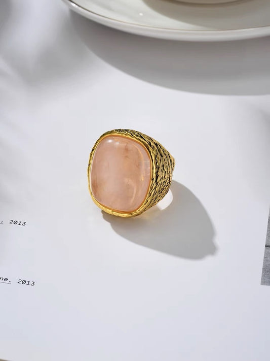 Pink Crystal Gemstone Ring